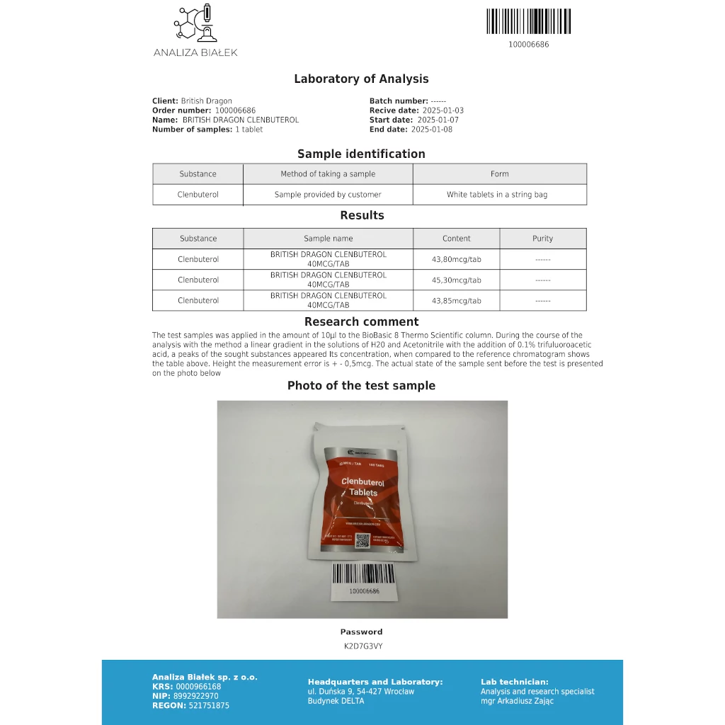 Clenbuterol Tablets Clenbuterol Tablets